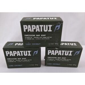 PAPATUI Enriching Bar Soap Lush Coconut 3 Pack of 1.4 oz.